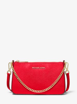 Michael Kors Camera Bag Leather Red Dark red ref.969694 - Joli Closet