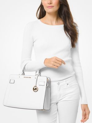 Bolso satchel Rayne mediano de piel saffiano image number 2