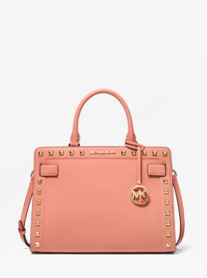 MICHAEL MICHAEL KORS RAYNE MEDIUM SAFFIANO LEATHER SATCHEL