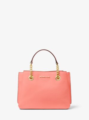 Teagen Small Pebbled Leather Messenger Bag | Michael Kors