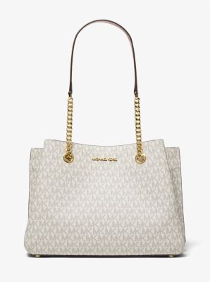 Michael Kors Teagen Large MK Signature Shoulder Tote Bag