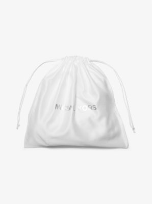 Michael Kors White Satin Drawstring Dust Bag at Luxe Purses