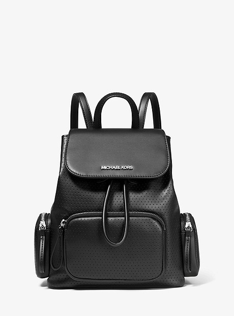 Abbey Medium Perforated Backpack - BLACK - 35S0SAYB2I