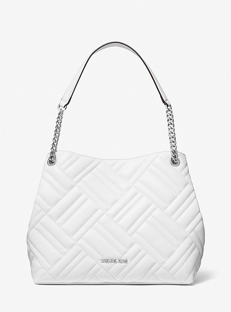 Peyton Large Quilted Tote Bag - OPTIC WHITE - 35S0SP6E3U