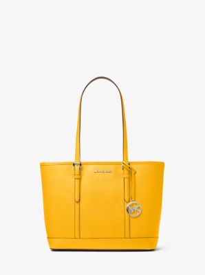 Jet Set Travel Small Saffiano Leather Top-Zip Tote Bag