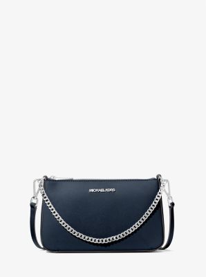 Sac à Bandoulière Femme En Cuir Souple - Noir, 20 L, Grand Modèle