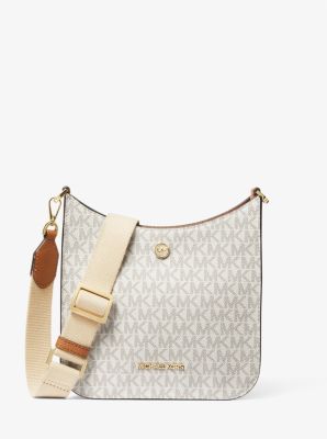 Michael Kors Bags | Michael Kors Briley Small Logo Messenger Crossbody Bag | Color: Gray/White | Size: Small | Fashionbreeze1's Closet