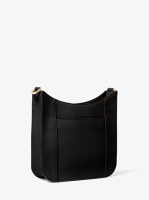 Two-Way Pebble Leather Crossbody Bag