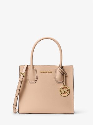 Mercer Medium Pebbled Leather Crossbody Bag in BUFF | Michael Kors