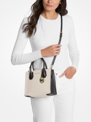 Mercer Medium Two-Tone Pebbled Leather Crossbody Bag