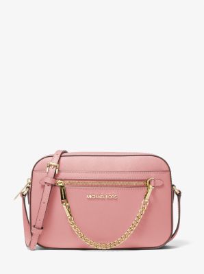 Michael Kors Jet Set Large Saffiano Leather Crossbody - Soft Pink