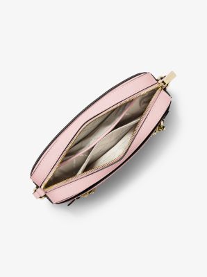 Thumbnail - MK Umhängetasche Jet Set Large Aus Saffianleder - Rosa - Michael Kors