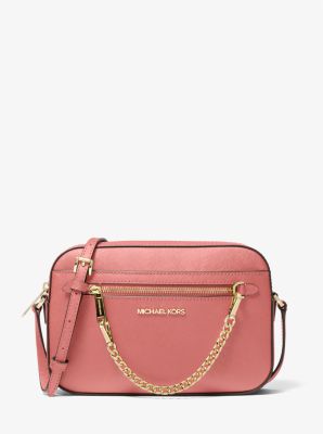 Jet Set Large Saffiano Leather Crossbody Bag