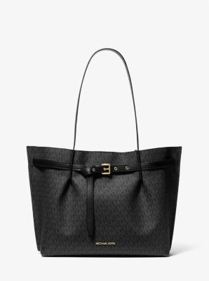 Black Printed Michael Kors Tote Blck Bag