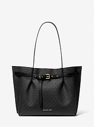 Emilia Large Logo Tote Bag - BLACK - 35S1GU5T7B