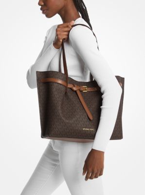 Michael Kors Large Charlotte Top Zip Tote in Brown at Luxe Purses