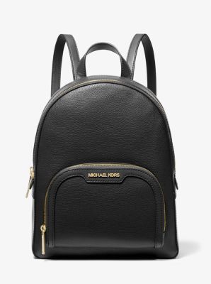 Michael Kors Jaycee Large Vanilla Leather Zip Pocket Backpack