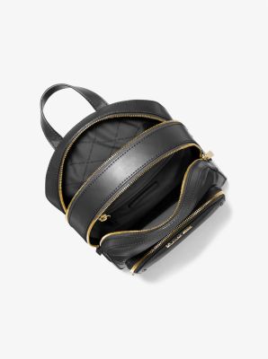 Michael Kors Bags | Michael Kors Jaycee Medium Pebbled Leather Backpack Black | Color: Black/Gold | Size: Medium | Ibstyles's Closet