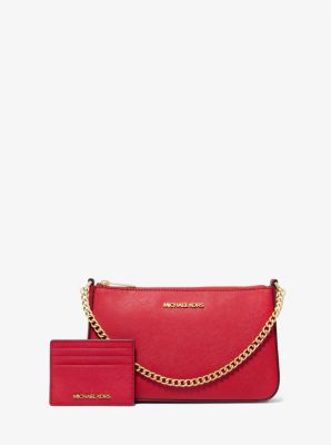 Medium Saffiano Leather Shoulder Bag and Card Case Gift Set image number 0