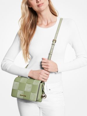 Mercer Small Woven Suede Crossbody Bag