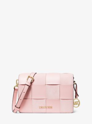 Mercer Small Woven Faux Leather and Suede Crossbody Bag | Michael Kors