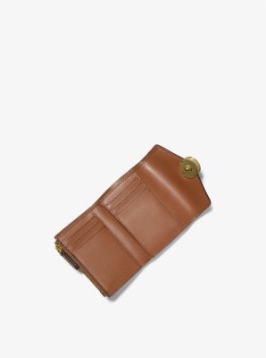 Michael Kors Carmen Medium Flap Wallet (leather In Neutral