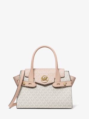 MICHAEL KORS Mel Medium Saffiano Leather Tote Bag Color: Soft Pink 