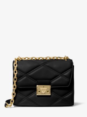 Michael kors black deals crossbody gold chain