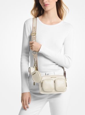 Jet Set Logo Embossed Leather Crossbody Bag with Case for Apple