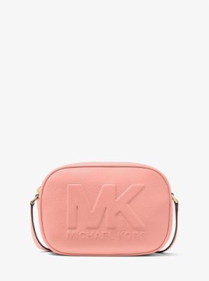 Jet Set Medium Embossed Pebbled Leather Crossbody Bag