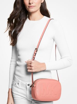 Jet Set Medium Embossed Pebbled Leather Crossbody Bag