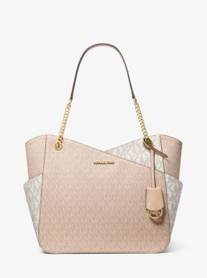 Michael Kors Womens Jet Set Travel Extra-Small Embossed Pebbled Leather  Tote Bag In Sherbert 