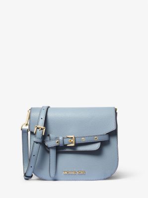 Michael Kors Pale Blue Small Emilia Pebbled Leather Satchel, Best Price  and Reviews