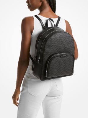 Michael kors black logo on sale backpack