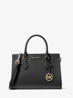 Sheila Medium Faux Saffiano Leather Satchel | Michael Kors