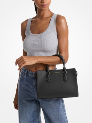 Sheila Medium Faux Saffiano Leather Satchel | Michael Kors