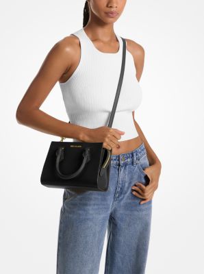 Sheila Small Faux Saffiano Leather Satchel | Michael Kors