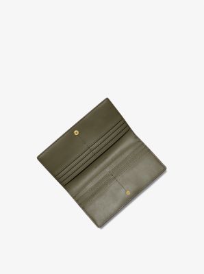  Michael Kors Reed Large Card Holder Wallet MK Signature Logo  Leather (Brown MK) : Clothing, Shoes & Jewelry