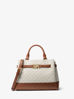 Michael kors best sale logo satchel