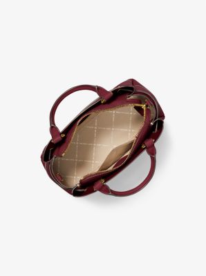 Reed Small Two-Tone Pebbled Leather Belted Satchel | Michael