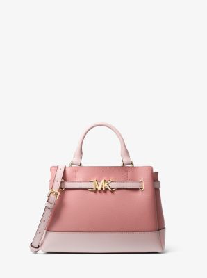 Reed Small Two-Tone Pebbled Leather Belted Satchel image number 0