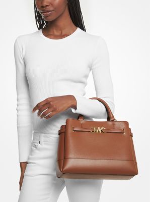 Reed Large Leather Belted Satchel Michael Kors