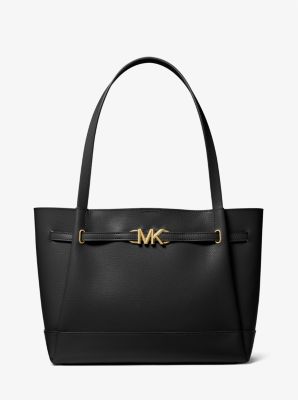 MICHAEL KORS Emilia Large Black Pebbled Leather Shoulder Tote Bag &Wallet