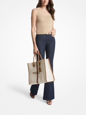 Michael kors canvas clearance satchel