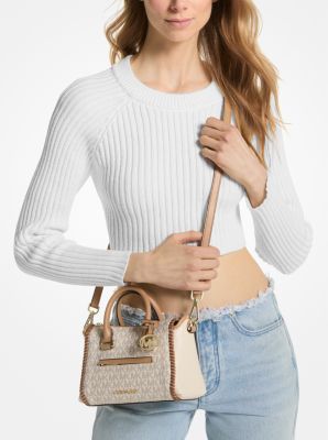 Michael Kors Carine Extra-Small Logo Satchel Brown – Balilene