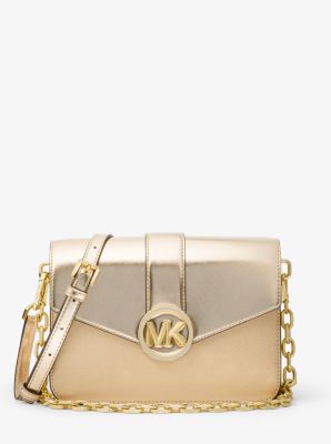 MICHAEL Michael Kors Greenwich Small Metallic Logo Crossbody Bag