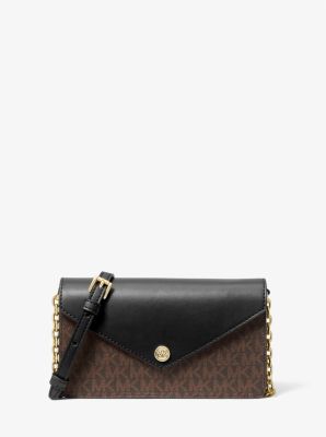 Women's Black PU Envelope Mini Bag