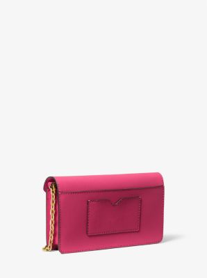 Small Saffiano Leather Envelope Crossbody Bag