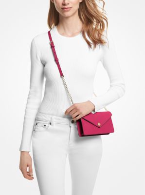 Small Saffiano Leather Envelope Crossbody Bag image number 3