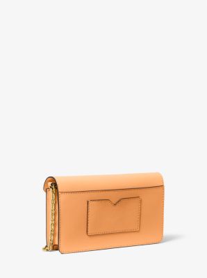 Small Saffiano Leather Envelope Crossbody Bag